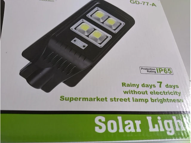 Solar led straatlamp 60 watt - afbeelding 11 van  12