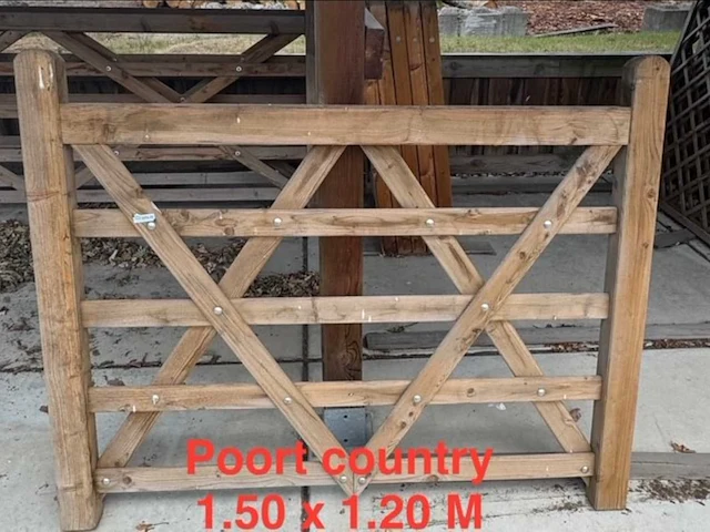Solid country houten poort 150 x 120 - afbeelding 1 van  1