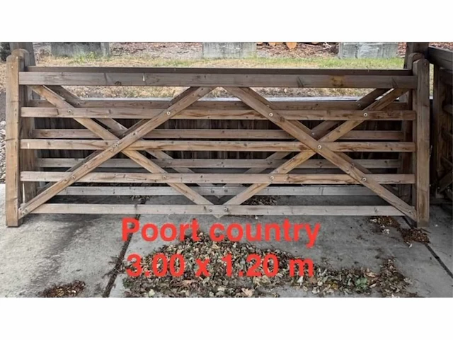 Solid country houten poort 300 x 120 (2x) - afbeelding 1 van  1