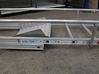 Solide verlengbare trapladder met platform / keldertrap - afbeelding 5 van  5