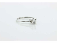 Solitair - 14 karaat witgoud - ring - afbeelding 2 van  7