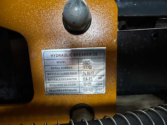 Solmek - 2024 - sb05 - hydraulische hamer - afbeelding 8 van  8