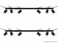 Solo focus plafond armatuur 6 x spots zwart - afbeelding 1 van  4
