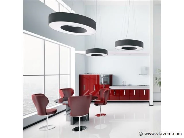 Solo hailey 50 slim design pendelarmatuur, zwart - afbeelding 4 van  5