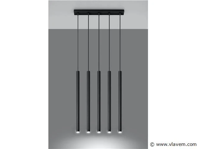 Solo tube slim 5.0 design hanglamp zwart - afbeelding 1 van  3