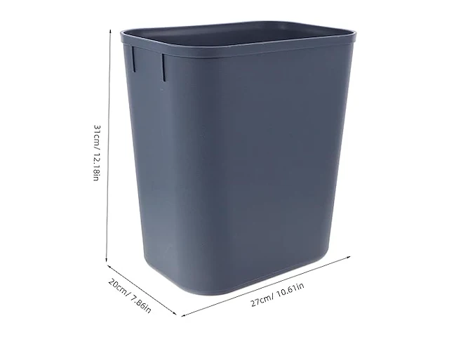 Solustre dikke vierkante prullenbak voor kantoor en keuken - afbeelding 2 van  3