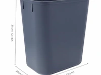 Solustre dikke vierkante prullenbak voor kantoor en keuken - afbeelding 2 van  3