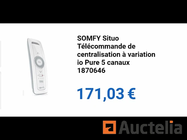 Somfy situo 5-kanaals pure variable centralisatie afstandsbediening io 1870646 - afbeelding 1 van  1