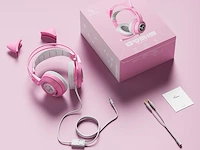 Somic roze gaming-headset - afbeelding 3 van  7