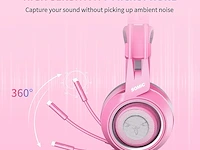 Somic roze gaming-headset - afbeelding 5 van  7