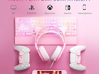 Somic roze gaming-headset - afbeelding 6 van  7