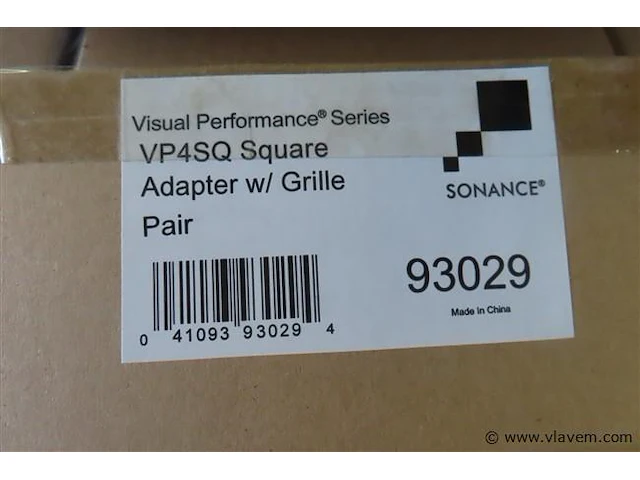 Sonance vp4sq square adapter, 9 verpakkingen - afbeelding 2 van  3