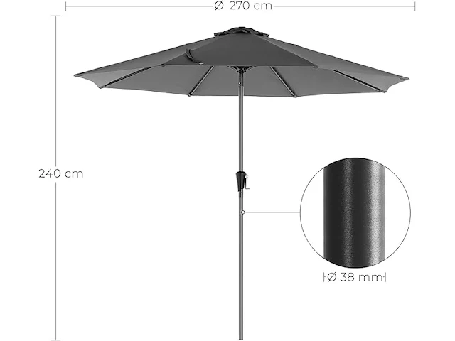 Songmics tuinparasol - afbeelding 3 van  6