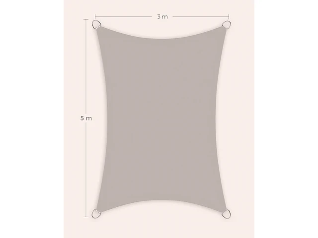 Songmics zonnezeil 3 x 5 m - afbeelding 2 van  3