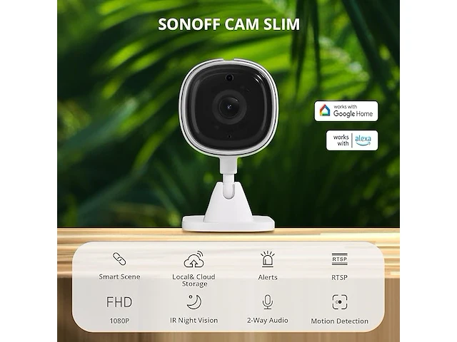 Sonoff 1080p wifi slimme bewakingscamera voor binnenhuis - afbeelding 3 van  3