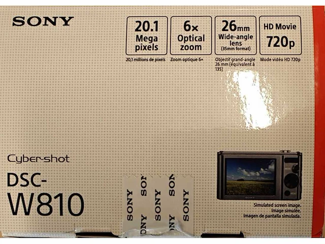 Sony dsc w810 - photo camera - afbeelding 2 van  2