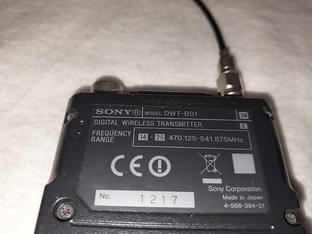 Sony dwx dwrr02dn receiver 2-ch (breedband) (tv21-29 / 470-542mhz) met 2 x beltpack - afbeelding 8 van  9