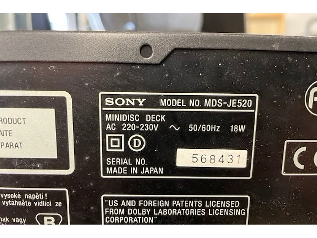 Sony minidisc deck - afbeelding 6 van  7