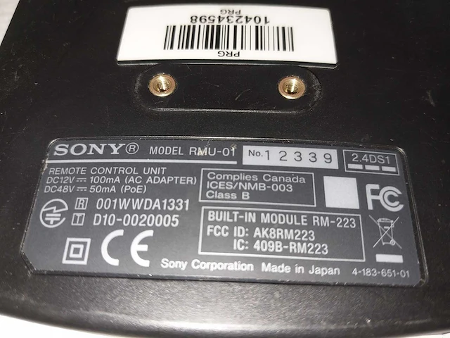 Sony rmu-01 dwx afstandsbediening - afbeelding 3 van  3