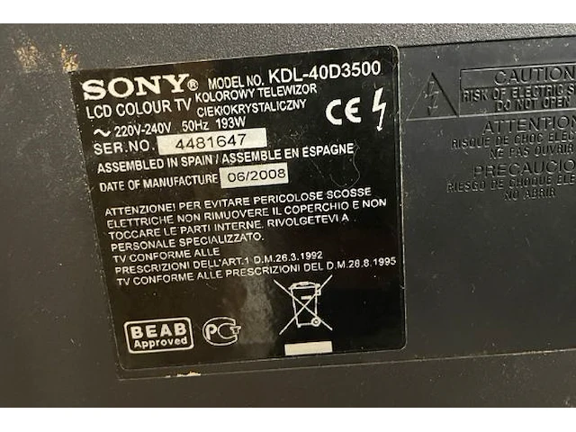 Sony tv - afbeelding 9 van  9