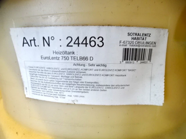Sotralentz opslagtank 750l - afbeelding 3 van  4