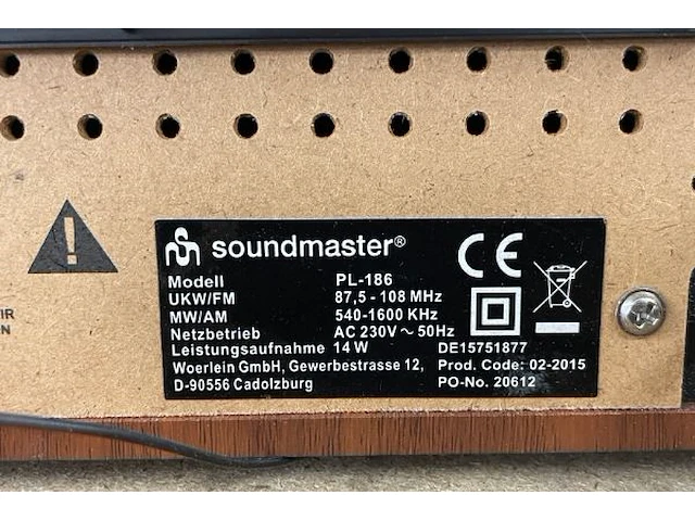 Soundmaster platenspeler, radiosysteem - afbeelding 8 van  8