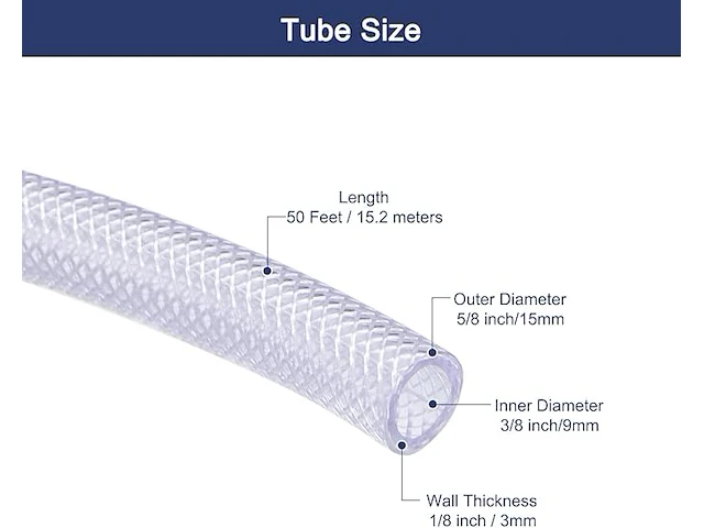 Sourcing map geweven pvc slang (15,2m) - afbeelding 2 van  4