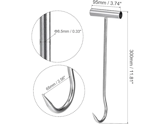 Sourcingmap 11,8 inch t-handvat vlees uitbeenhaak - afbeelding 2 van  2