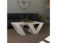 Spaanplaat salontafel wit - b110 x h40 x d60 cm - afbeelding 1 van  4