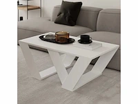 Spaanplaat salontafel wit - b110 x h40 x d60 cm - afbeelding 2 van  4
