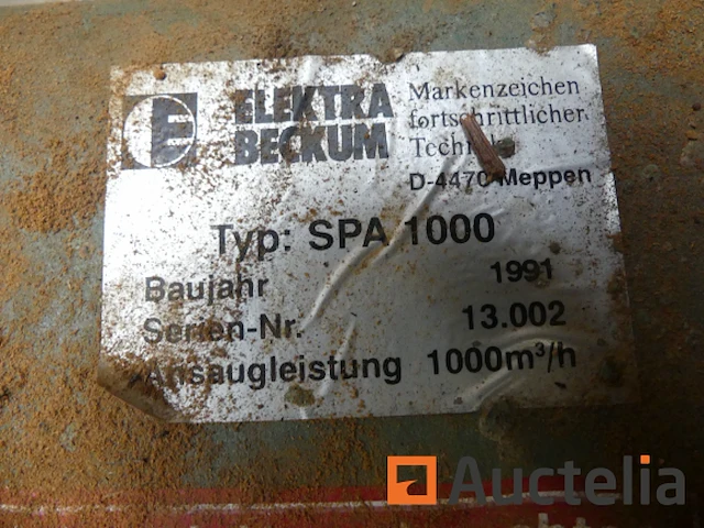 Spaanzuiging 1 zak elektra beckum spa 1000 - afbeelding 9 van  10