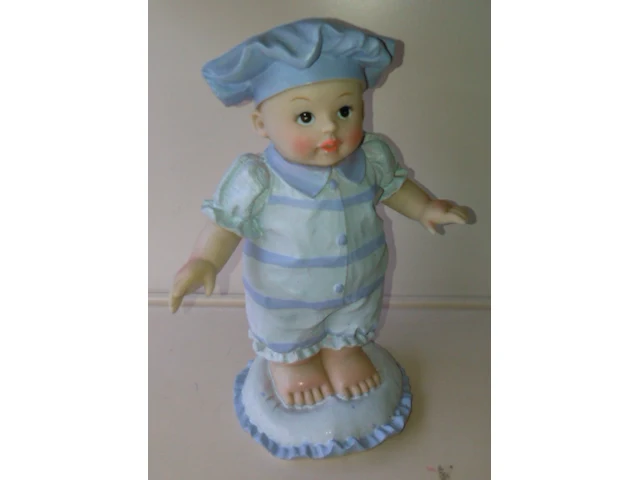 Spaarpot baby met muts blauw - afbeelding 7 van  9