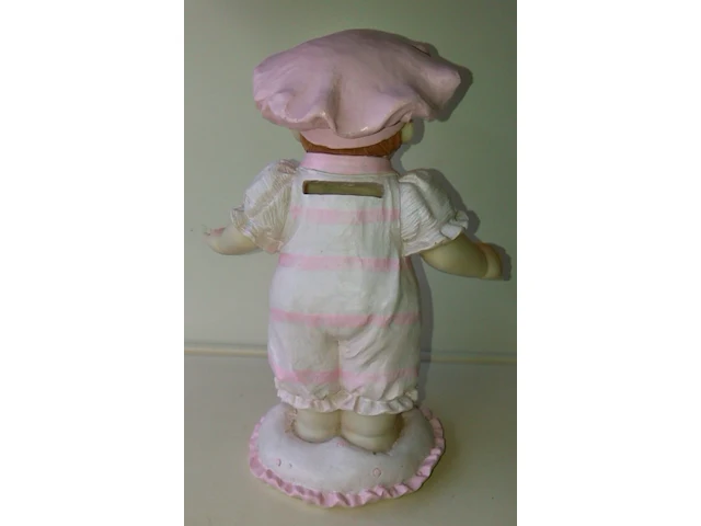 Spaarpot baby met muts roze - afbeelding 9 van  9