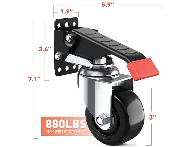 Spacekeeper casters kit (400 kg) - afbeelding 2 van  6