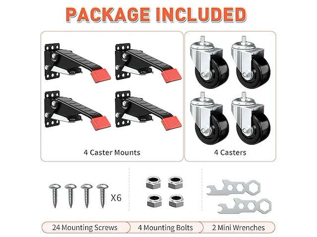Spacekeeper casters kit (400 kg) - afbeelding 3 van  6