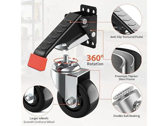Spacekeeper casters kit (400 kg) - afbeelding 5 van  6