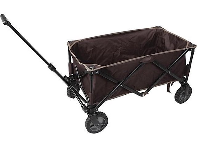 Spader - bolderkar - opvouwbaar - massieve banden - tot 100kg. - met rem - afbeelding 1 van  1