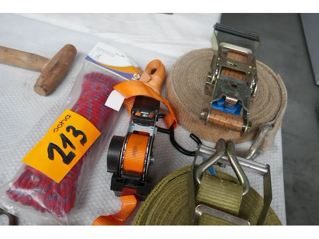 Spanbanden en ratels - 5 stuks + hefriem - afbeelding 2 van  3