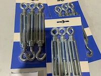 Spanner met haak en oog 5x3 stuks - afbeelding 1 van  3