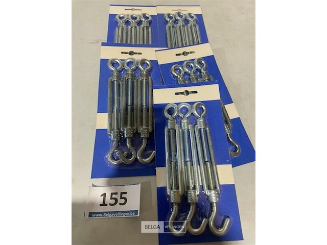 Spanner met haak en oog 5x3 stuks - afbeelding 1 van  3