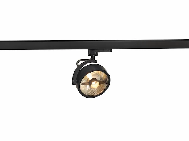 Spanningsrail 300 cm met 8 spots es111 zwart - afbeelding 1 van  9