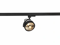 Spanningsrail 300 cm met 8 spots es111 zwart - afbeelding 1 van  9