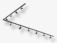 Spanningsrail 400 cm inclusief 16 spots zwart - afbeelding 8 van  9