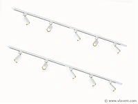 Spanningsrail 400 cm inclusief 24 spots wit - afbeelding 1 van  8