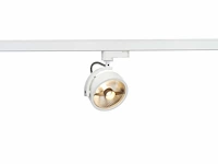 Spanningsrail 400 cm met 8 spots es111 wit - afbeelding 1 van  7