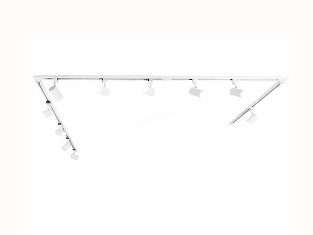 Spanningsrail 600 cm inclusief 24 spots wit - afbeelding 1 van  10