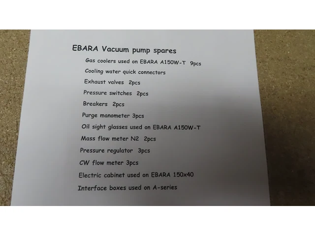 Spare parts for ebara vacuum pumps - afbeelding 10 van  17