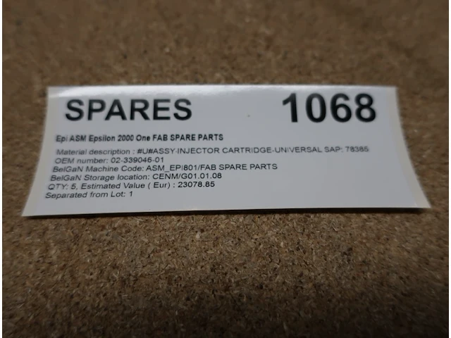 Spare parts for epi asm epsilon 2000 one fab spare parts - afbeelding 2 van  3