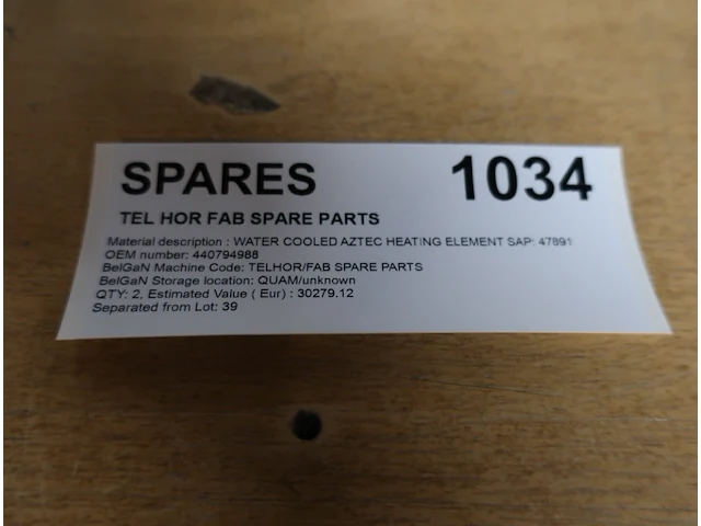 Spare parts for furnace tel ul-2604-10 - tel ngc-m3. ver1.02.0001 fab spare parts - afbeelding 2 van  3
