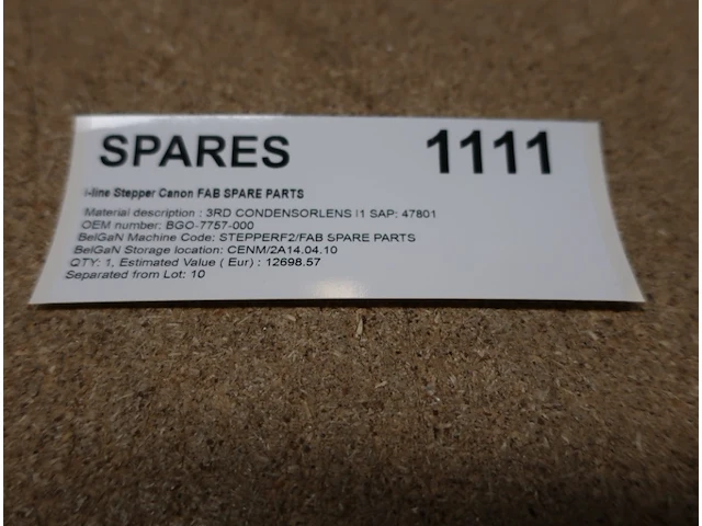Spare parts for i-line stepper canon fab spare parts - afbeelding 2 van  3